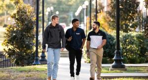 students walking